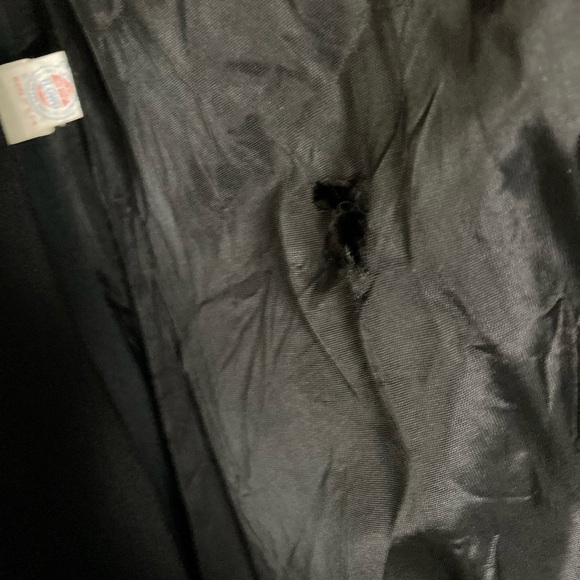 Vintage Black Velvet Saks Fifth Avenue Union Label Hooded Full Length Pea Coat M - Picture 10 of 10